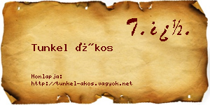 Tunkel Ákos névjegykártya