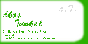 akos tunkel business card